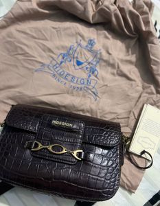 Hidesign Elina Animal Leather Structured Sling Bag