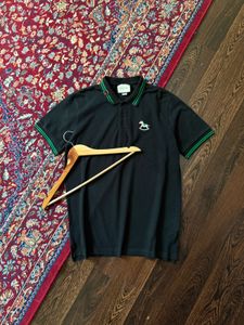 Gucci Black Polo Shirt with Rocking Horse Detail
