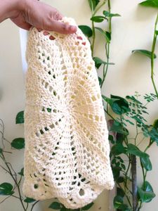 Handmade Yellow Crochet Doily