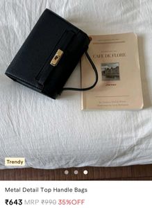 Savana Black Textured Handbag