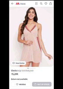 Clovia Sheer Floral Night Dress