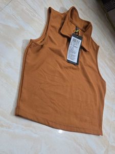 Sleeveless  Crop  tshirt  Top