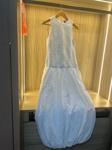 NEW ZARA Chic White Textured Sleeveless Dress