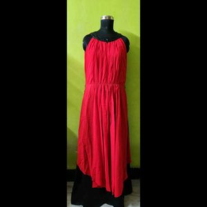 Elegant Red Maternity Gown