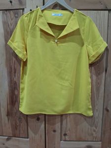 Vibrant Yellow Short Sleeve Top