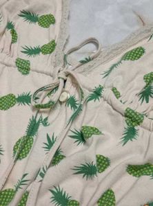 Cute Pineapple Print Night Dress