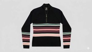 Striped 1/4 Zip Sweater