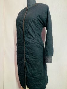 Long Black Quilted Coat lenth 38