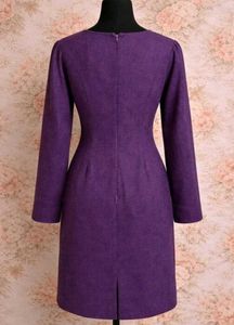 Elegant Purple Midi Dress