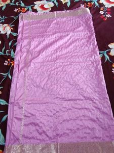 Silver Border Saree With Blouse