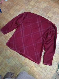 Maroon Knit Cardigan