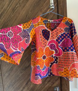 Floral Print Flary Top
