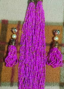 Beautiful trendy women jewellery set Pink Color
