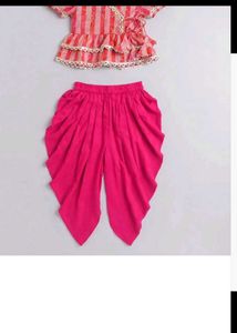Girls Ethnic Kurta with Dhoti Pants Set
