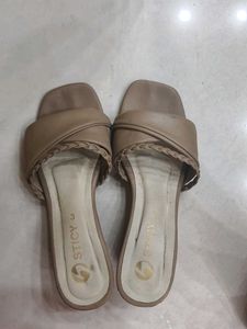 Stylish Nude Slip-On Sandals
