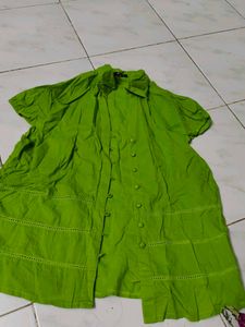 Lime Green Kurta Top
