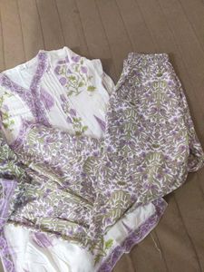 Elegant Floral Print Kurta Set