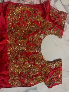 Beautiful Red Lehenga With Semi stitched Blouse