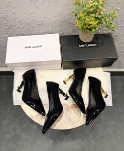 YSL Black Patent Leather Heels