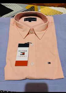 Tommy Hilfiger Men's Orange Slim Fit Shirt
