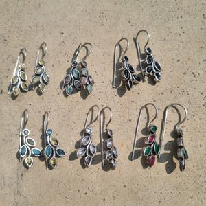 Leaf Design Silver Replica Earrings