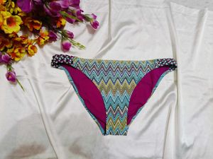 🇳🇿💫🎀Vibrant Zigzag Print Bikini Bottoms