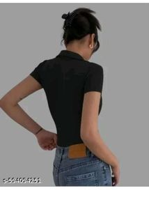 Chic V-Neck Collared Top