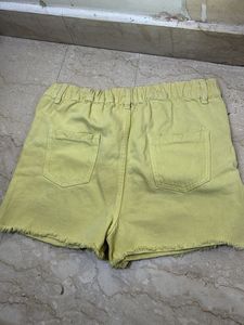 🍋 Yellow Denim Shorts branded