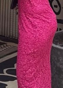 ZARA UK, Pink Lace Halter Dress - looks brand