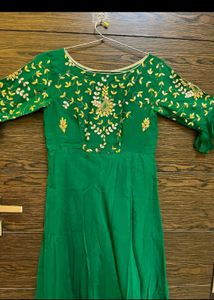 Price Dropped!!Green Gota Patti Heavy Gown