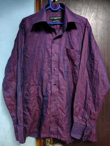 Men's Purple Silk Blend Dress Shirt