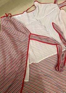 Chic Striped Wrap Dress