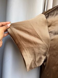 H&amp;m Satin Brown Top