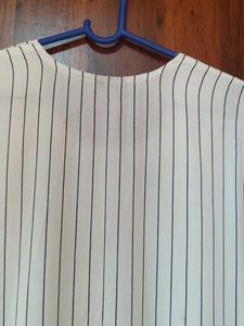 White Kurta with Pinstripe Pattern