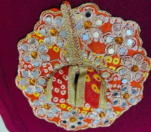 HandcraftedHeavyPearl&amp;StoneWork LadduGopal Poshak