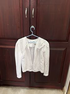Elegant White Bow Jacket