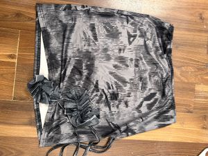 Chic Mesh Print Button-Up Top &amp; Skirt Set