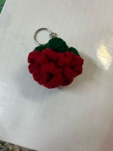 Red Crochet keychain