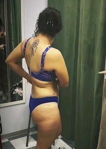 Blue &amp; Purple Patterned Bikini Top