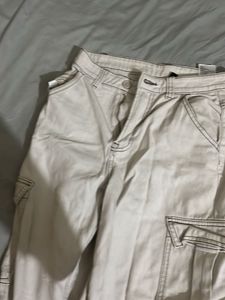 Cream Cargo Pants