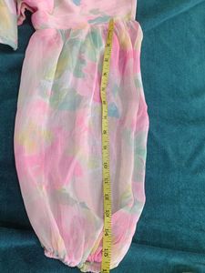 Sheer Floral Print Long Sleeve Top
