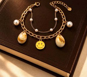 Anti Tarnish Double Layer Bracelet with Charms
