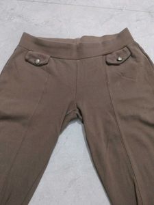Comfortable Brown Slim Fit Pants