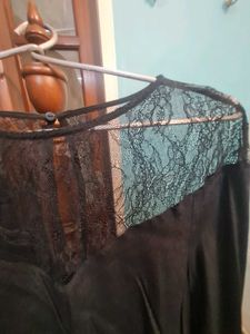 Elegant Black Lace Detail Top