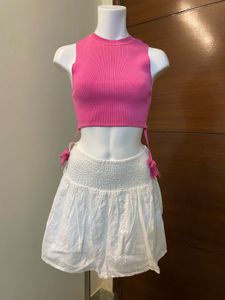 Ruched embroidered Skirt 🎀