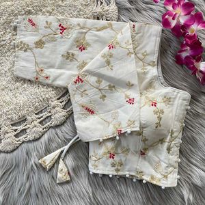Embroidered Cream Blouse