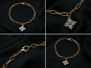 Elegant Gold chain crystal Charm Bracelet⭐✨