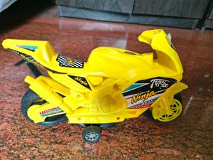 Yellow Turbo Ninja Toy Motorcycle