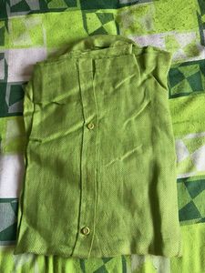 Bright Green Men's Button-Up Shirt