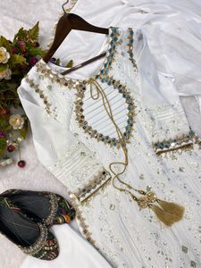 Real Mirror Work Top,Pent with Dupatta